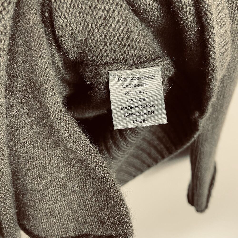 360 Cashmere Sweater Size XS Cocoa Brown Jordana Cowl Neck Wrap Lagenlook Boho - Picture 11 of 11